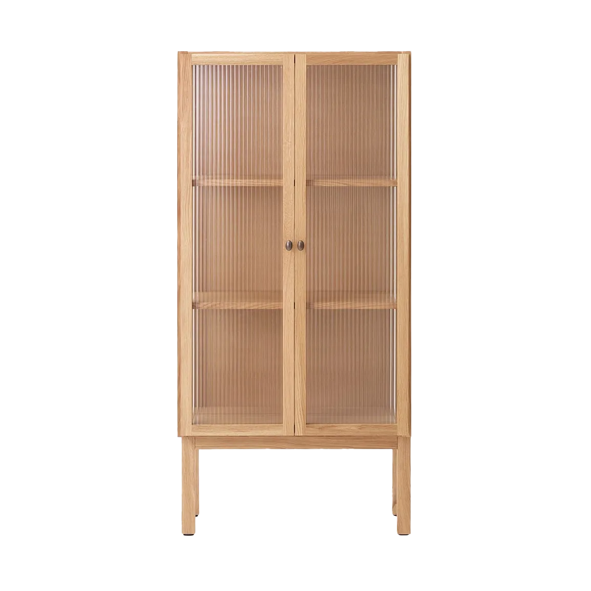 Curiosity cabinet with glass doors 143 cm, Oak Audo Copenhagen