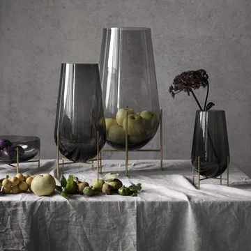 Échasse medium vase - smoke-coloured glass - Audo Copenhagen