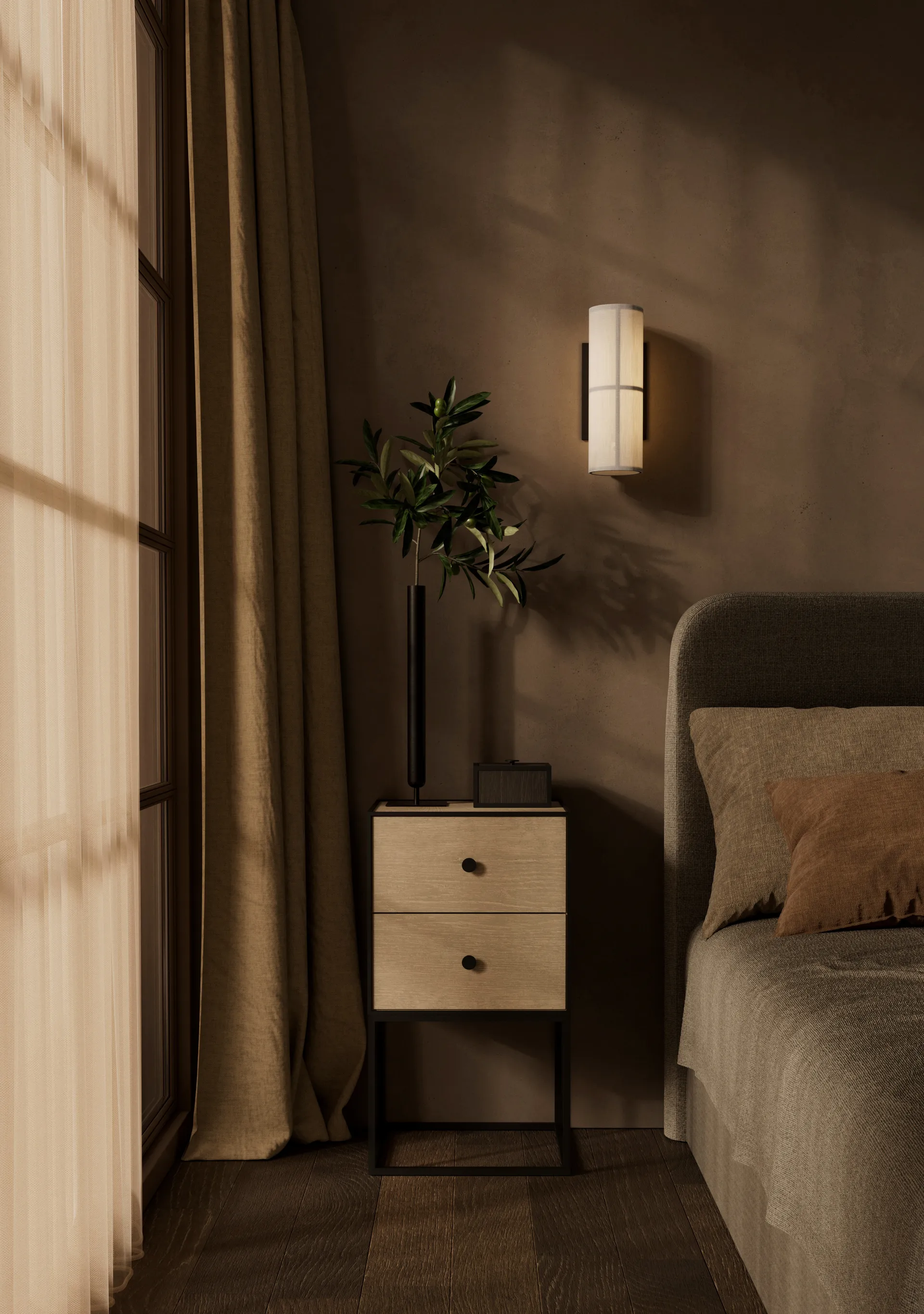 Hashira wall lamp Ø10 cm, Raw Audo Copenhagen