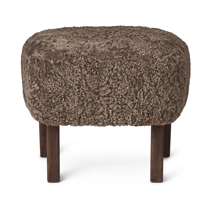 Ingeborg ottoman - Sheep skin sahara-legs in smoked oak - Audo Copenhagen
