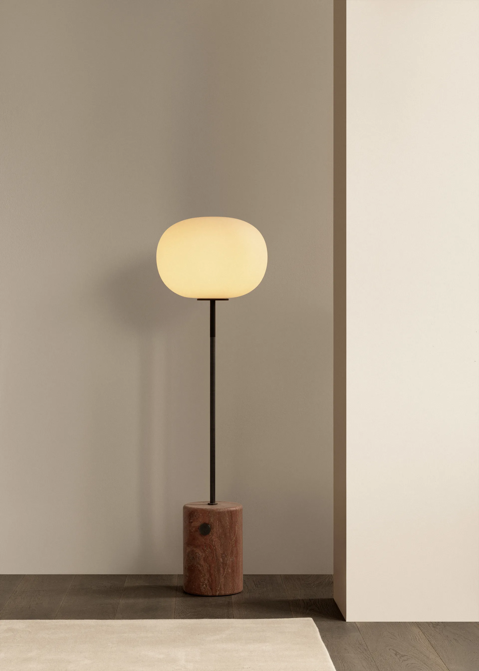 JWDA floor lamp, Red travertine Audo Copenhagen