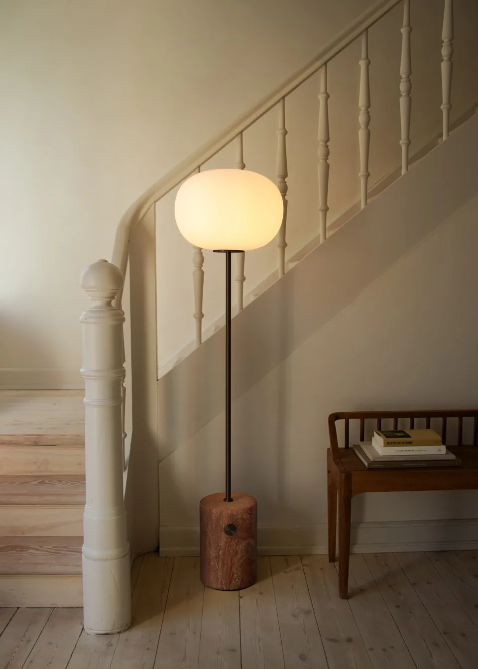 JWDA floor lamp, Red travertine Audo Copenhagen