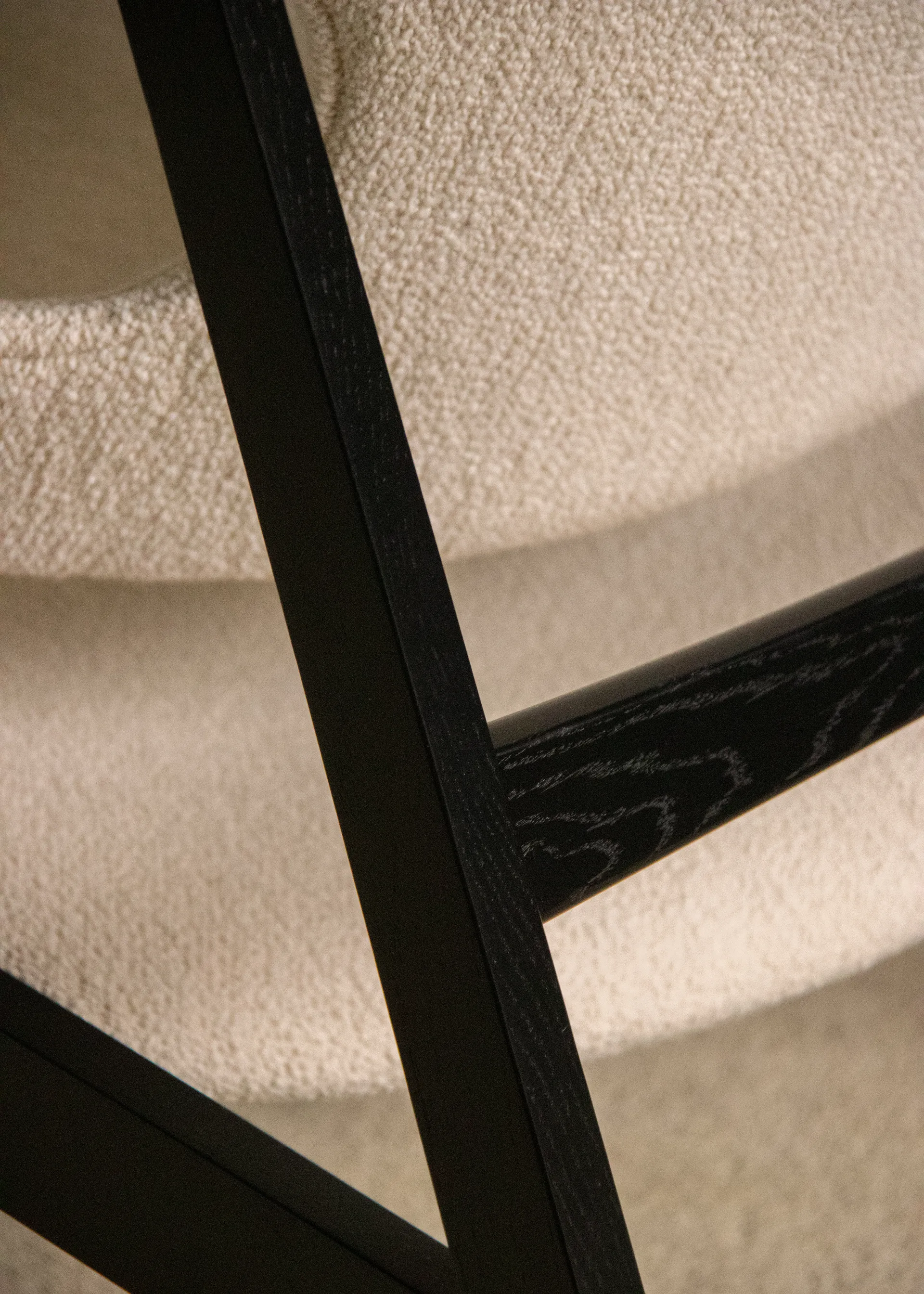 Knitting lounge chair, Barnum Bouclé 24-black oak Audo Copenhagen