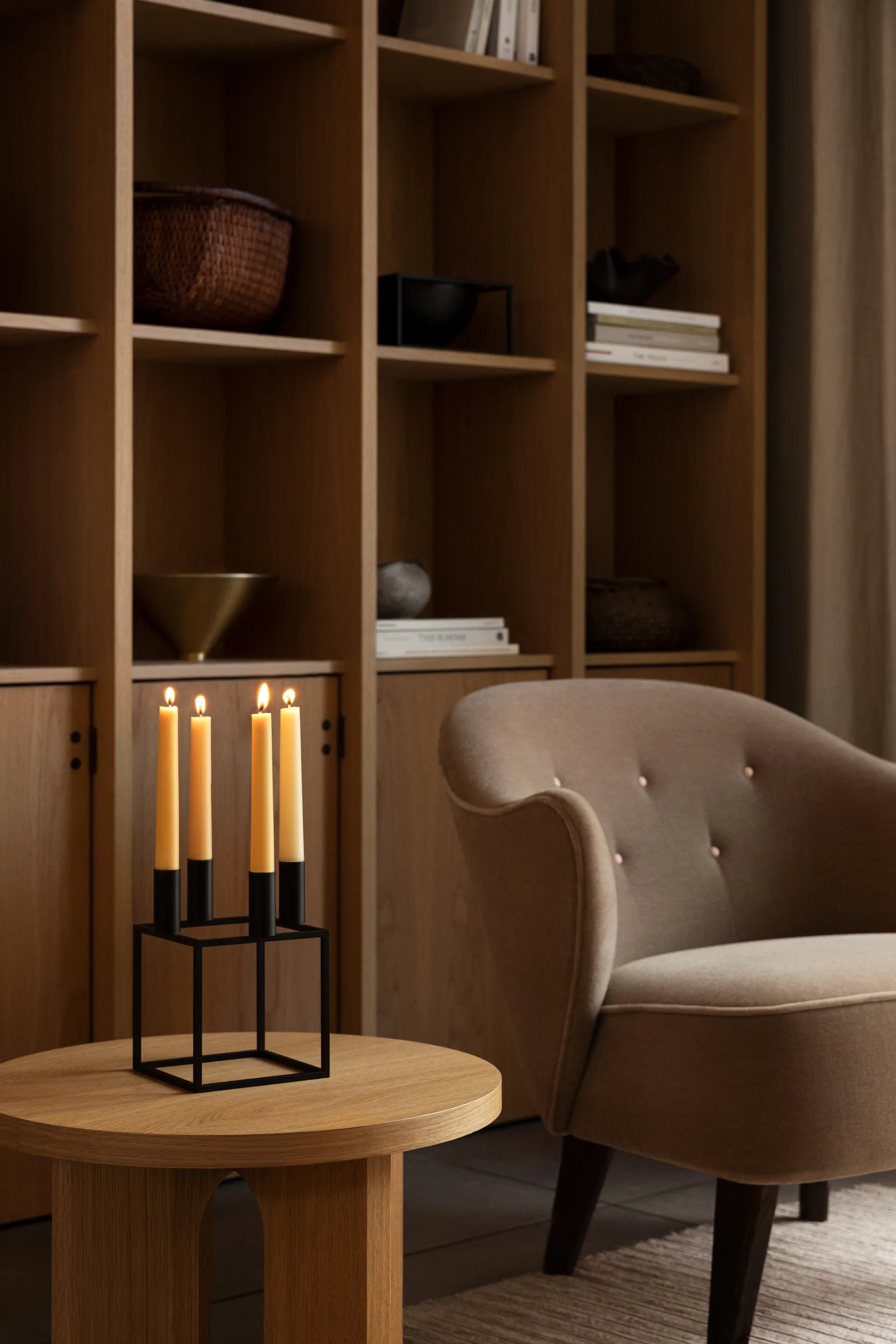 Kubus 4 candle holder, black Audo Copenhagen