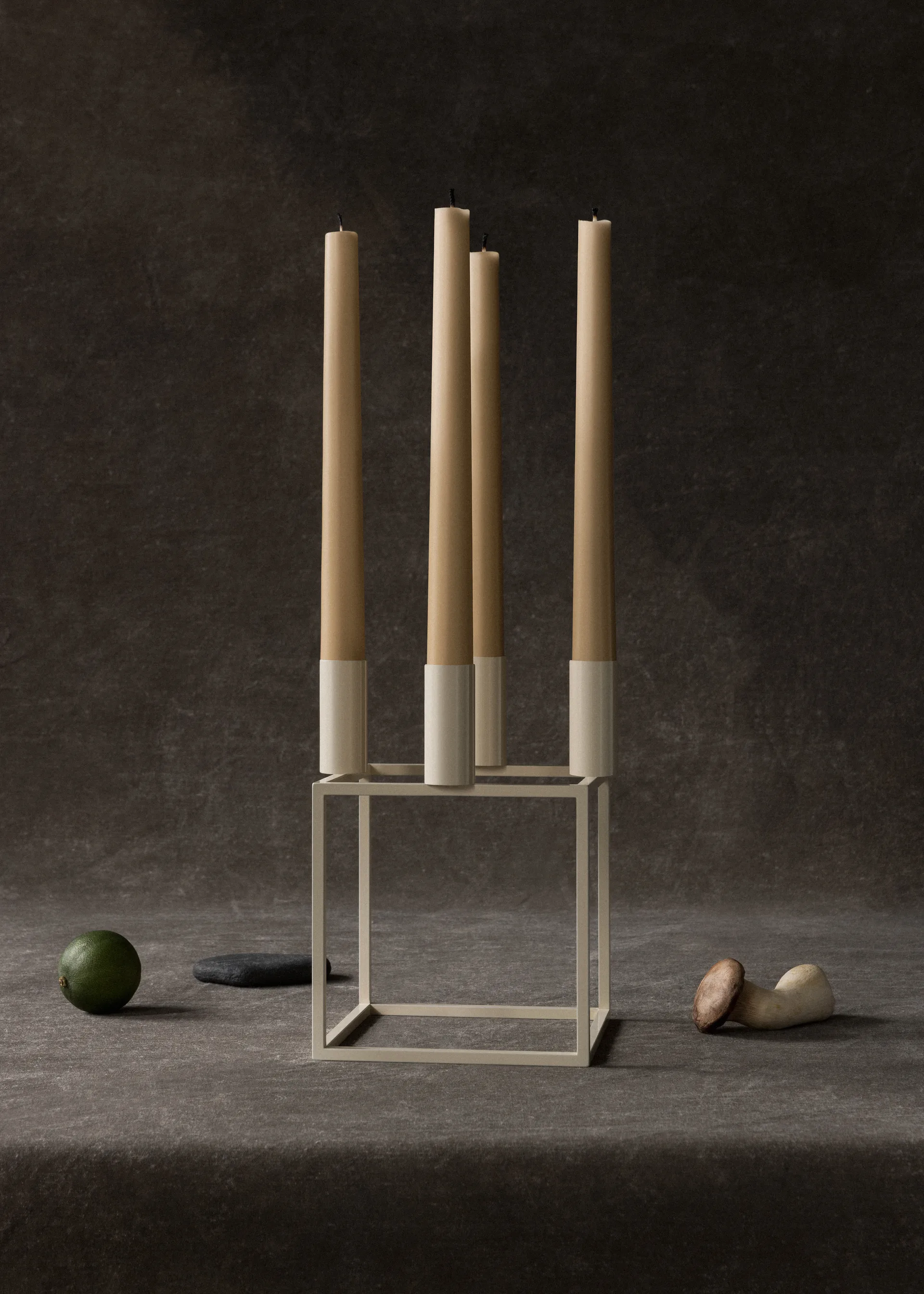 Kubus 4 candle holder, Ivory Audo Copenhagen