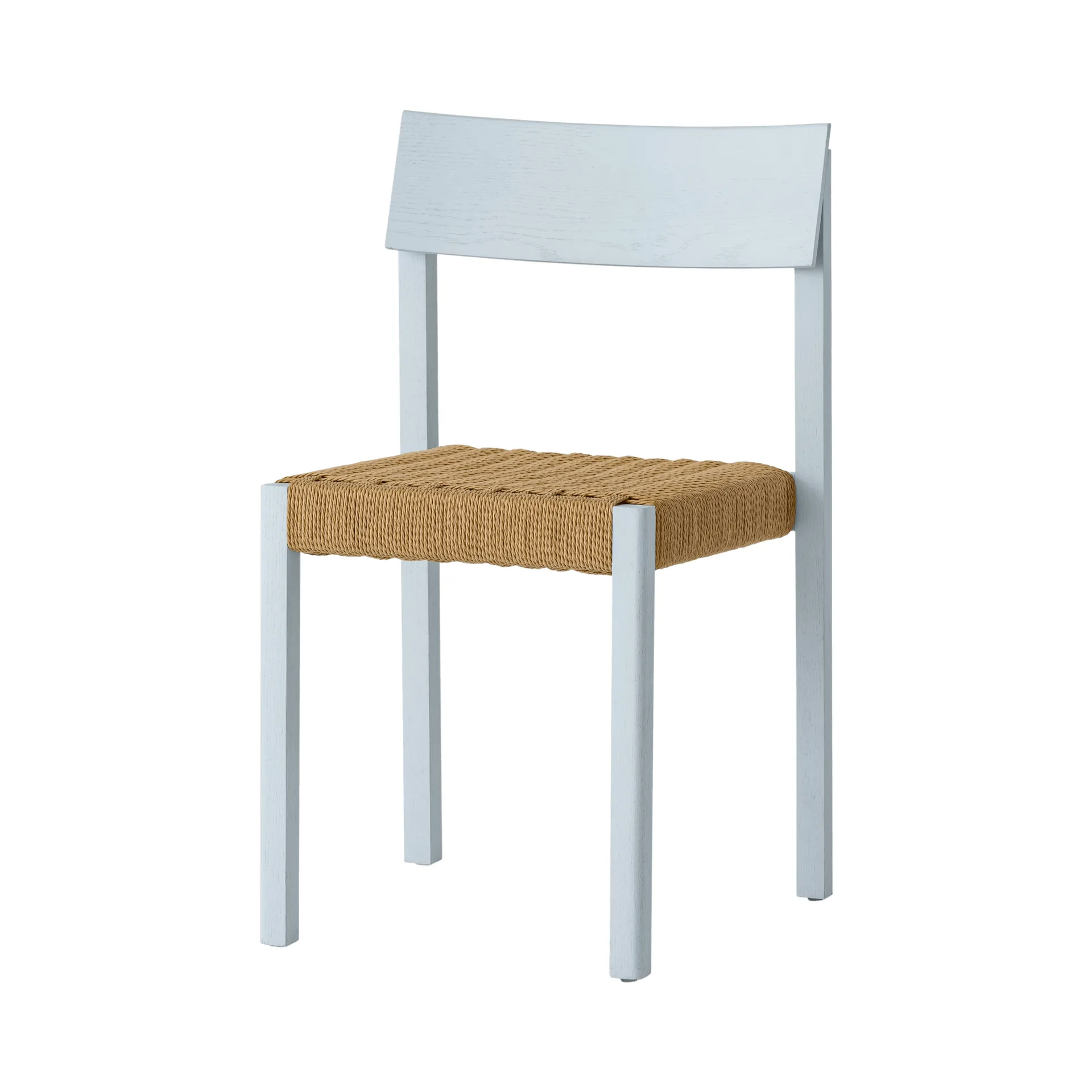 Mauro chair, Linen blue oak-paper cord Audo Copenhagen