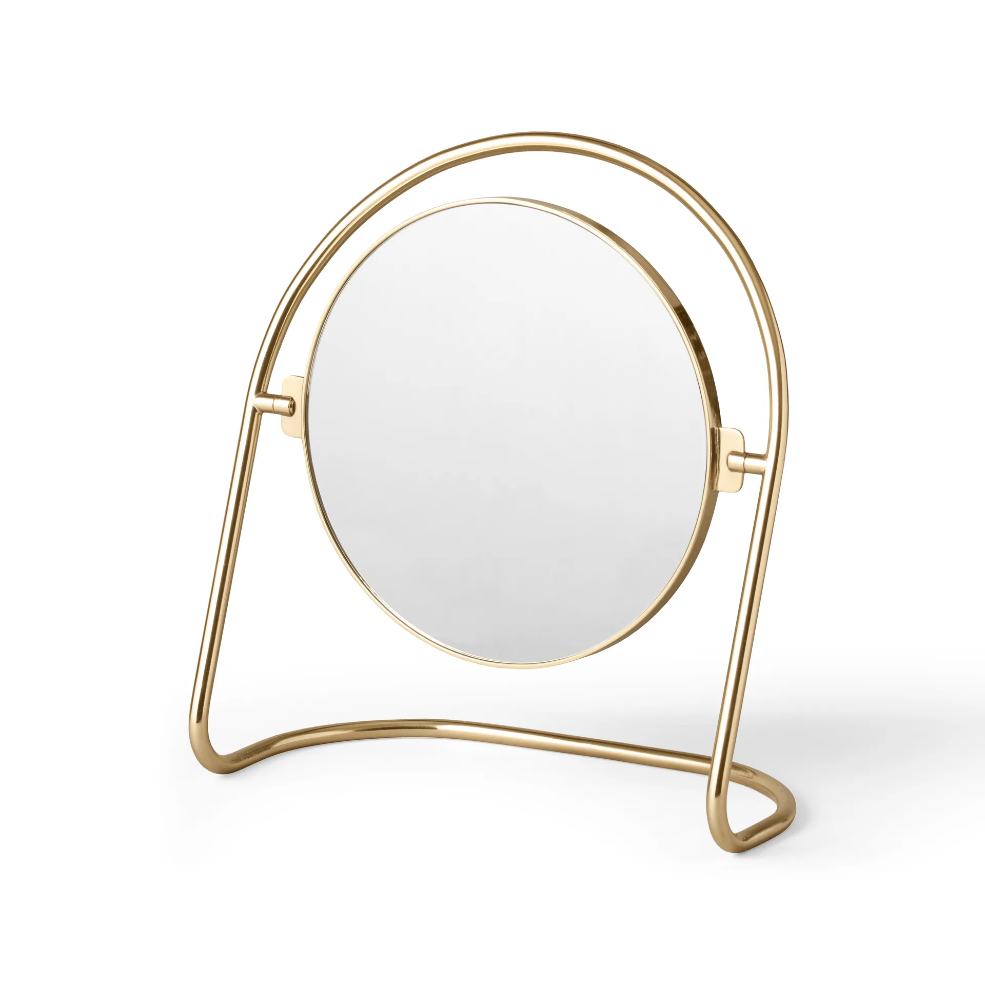 Nimbus table mirror 25 cm, Polished brass Audo Copenhagen