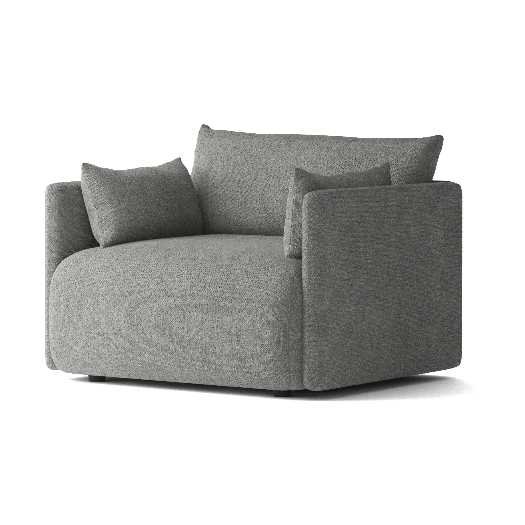 Offset arm chair, Audo Bouclé 16 Dark grey Audo Copenhagen