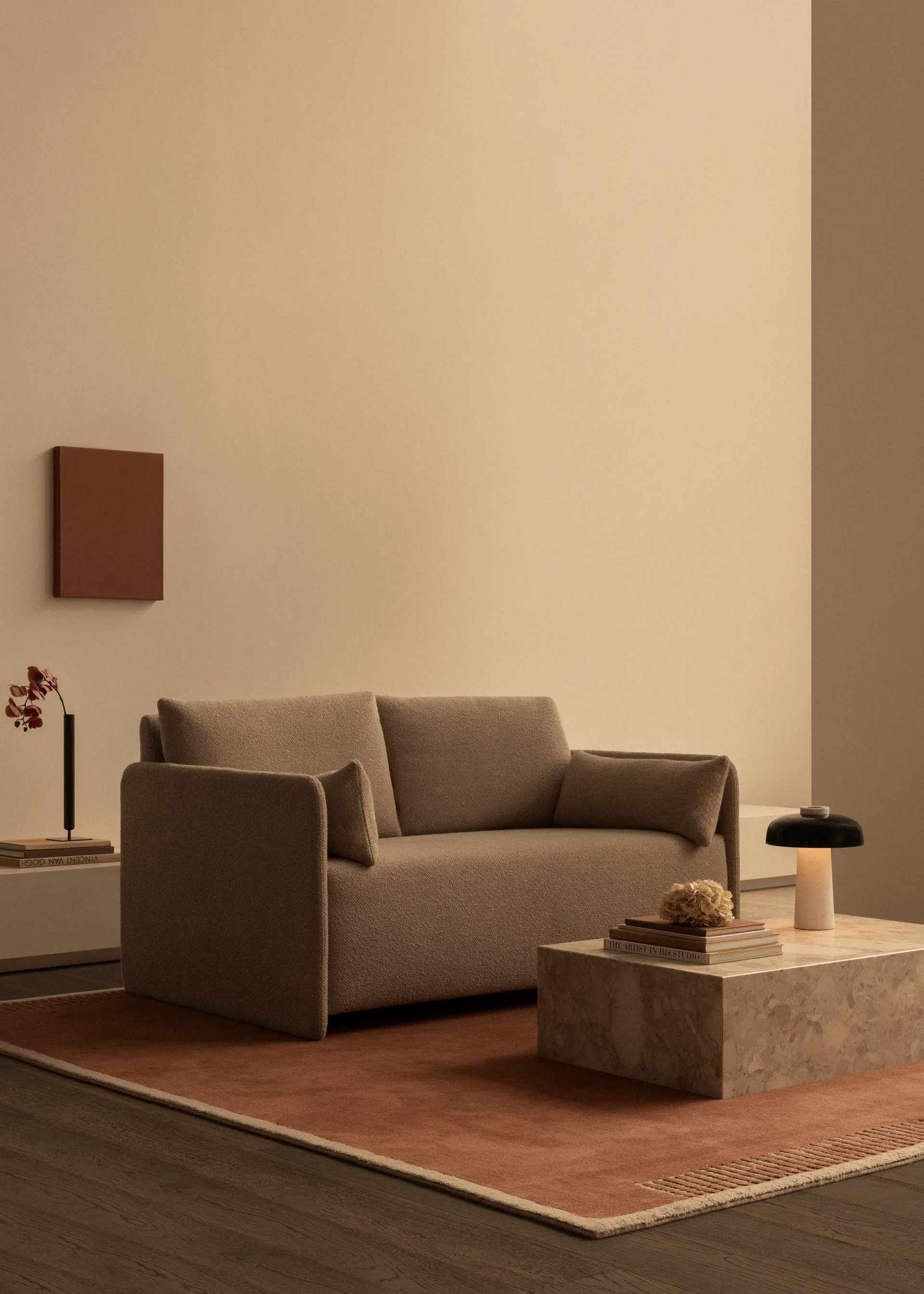 Offset sofa bed 2 seater, Audo bouclé 02 Audo Copenhagen