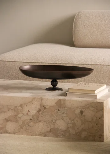 Pavot serving tray on foot - Brown - Audo Copenhagen