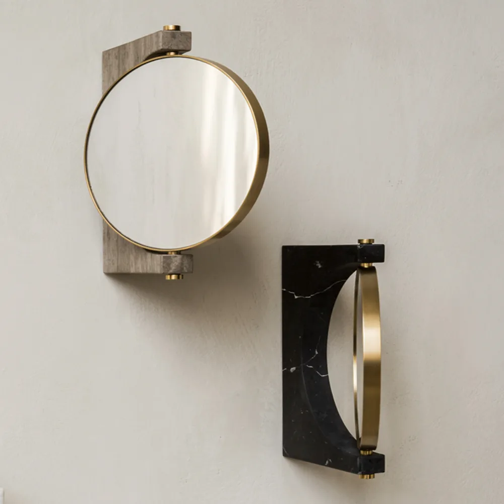 Pepe Marble mirror, Marble black, wall hung Audo Copenhagen