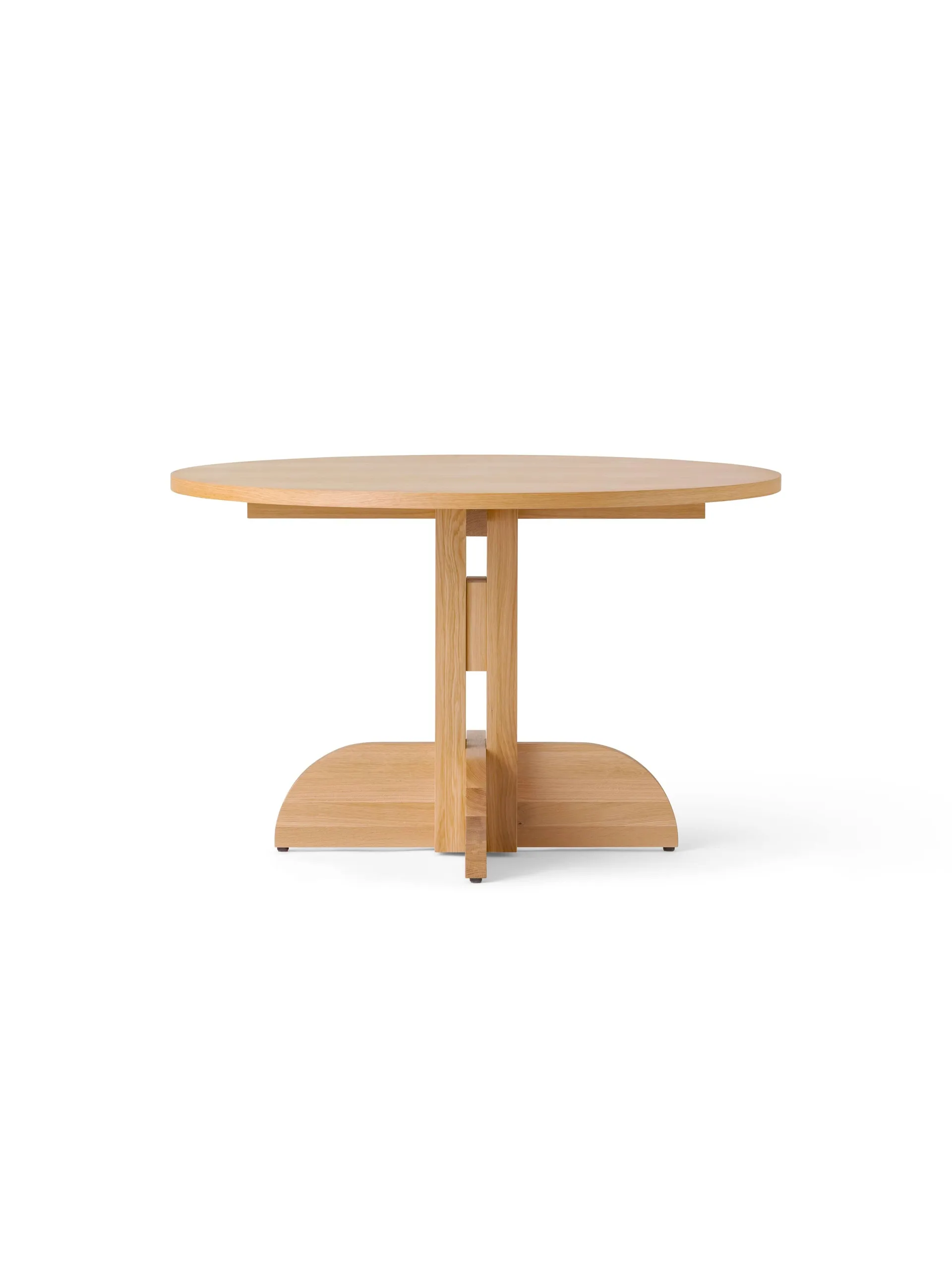 Puffin Dining Table oak veneer natural, Natural oak veneer, Ø120 cm Audo Copenhagen