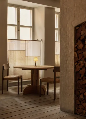 Puffin Dining Table oak veneer natural - Natural oak veneer, Ø120 cm - Audo Copenhagen