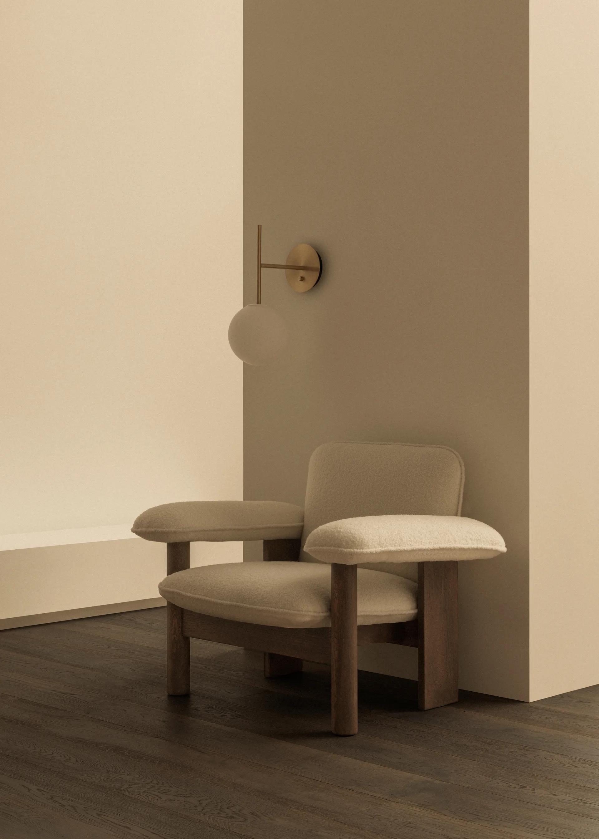 TR Bulb Suspended wall lamp, Polished steel Audo Copenhagen
