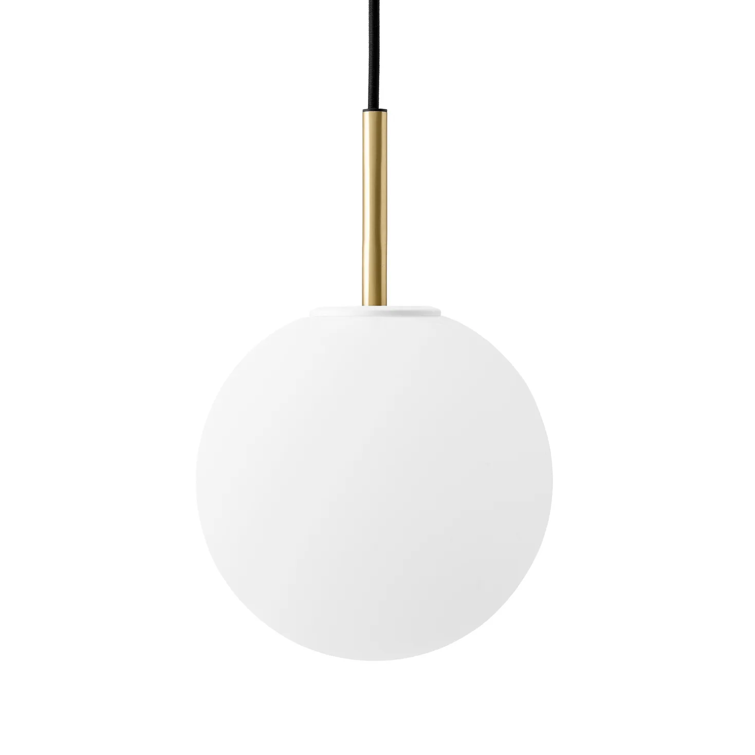 TR ceiling lamp brass, matte opal glass Audo Copenhagen