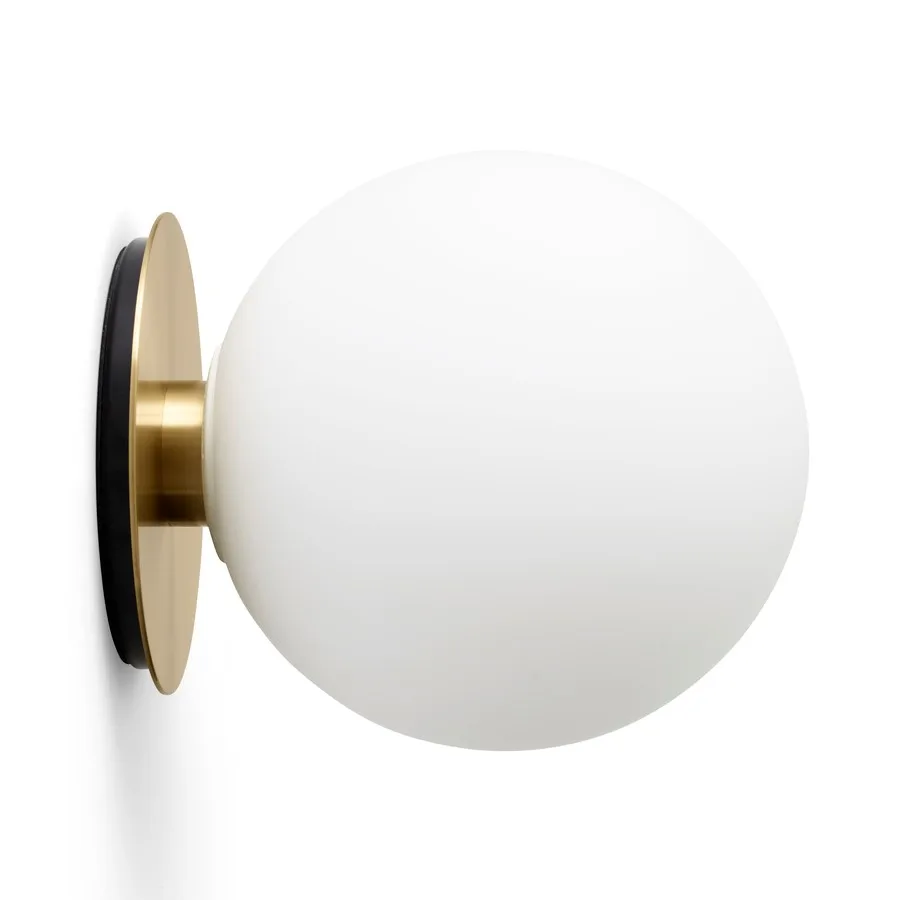 TR ceiling/wall lamp brass, matte opal glass Audo Copenhagen