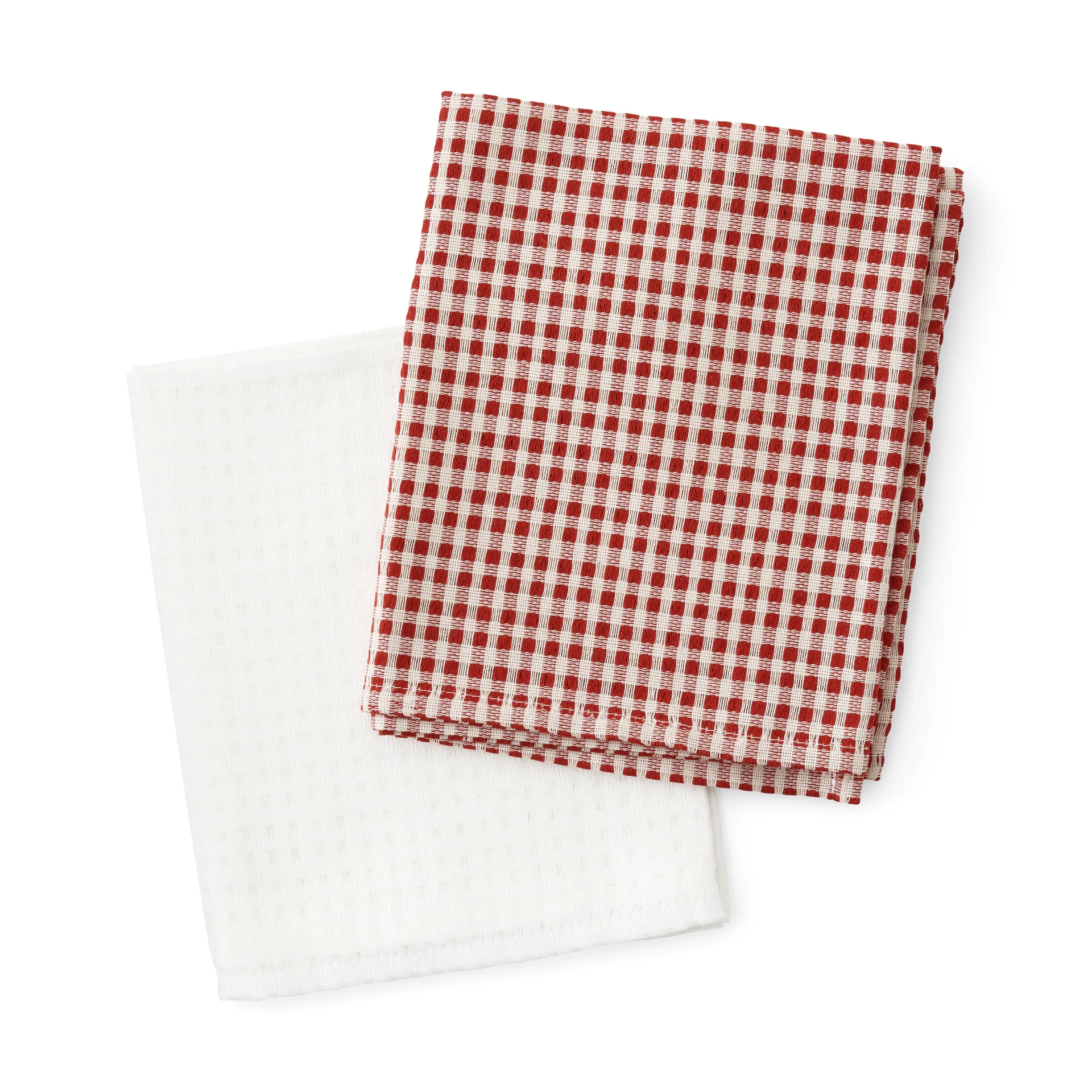 Troides kitchen towel 40x67 cm 2-pack, Burnt sienna-white Audo Copenhagen