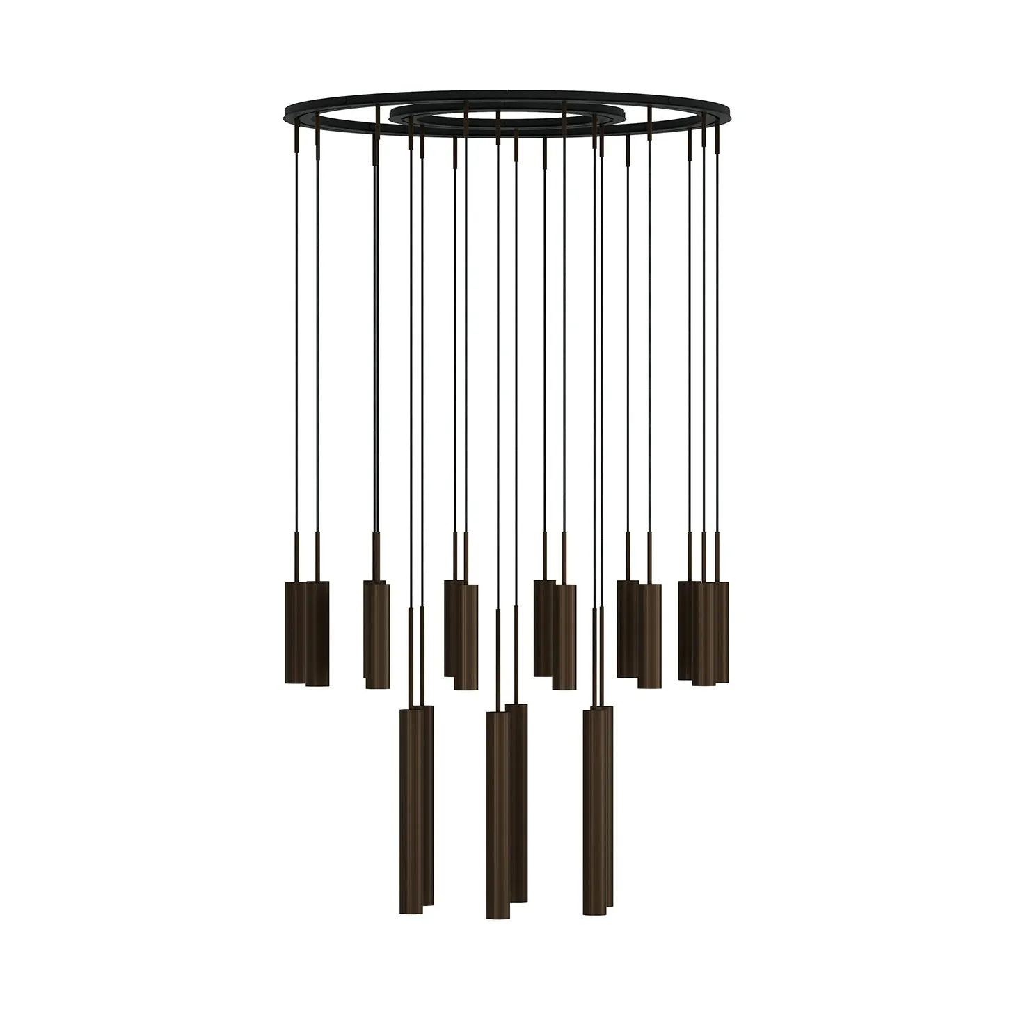 Tubulaire chandelier 20, Anodized bronzed Audo Copenhagen
