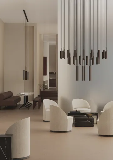 Tubulaire chandelier 38 - Anodized bronzed - Audo Copenhagen