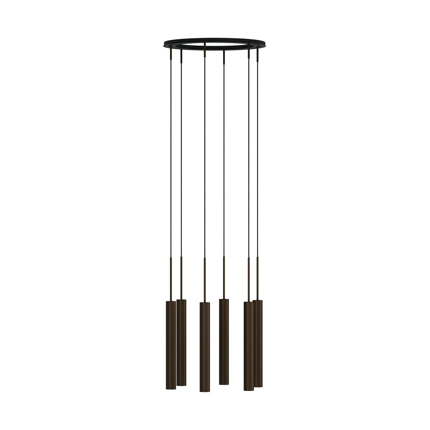 Tubulaire chandelier 6, Anodized bronzed Audo Copenhagen