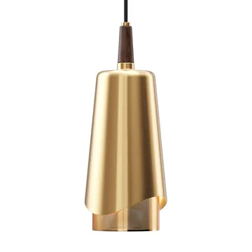 Umanoff pendant lamp - polished brass-wallnut - Audo Copenhagen