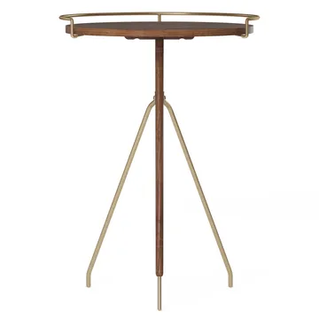 Umanoff side table wallnut-polished brass - 60 cm - Audo Copenhagen