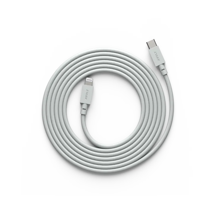 Cable 1 USB C to Lightning charging cable 2m - Gotland Gray - Avolt