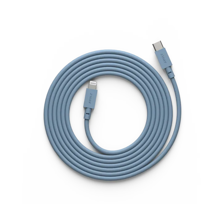Cable 1 USB C to Lightning charging cable 2m - Shark Blue - Avolt