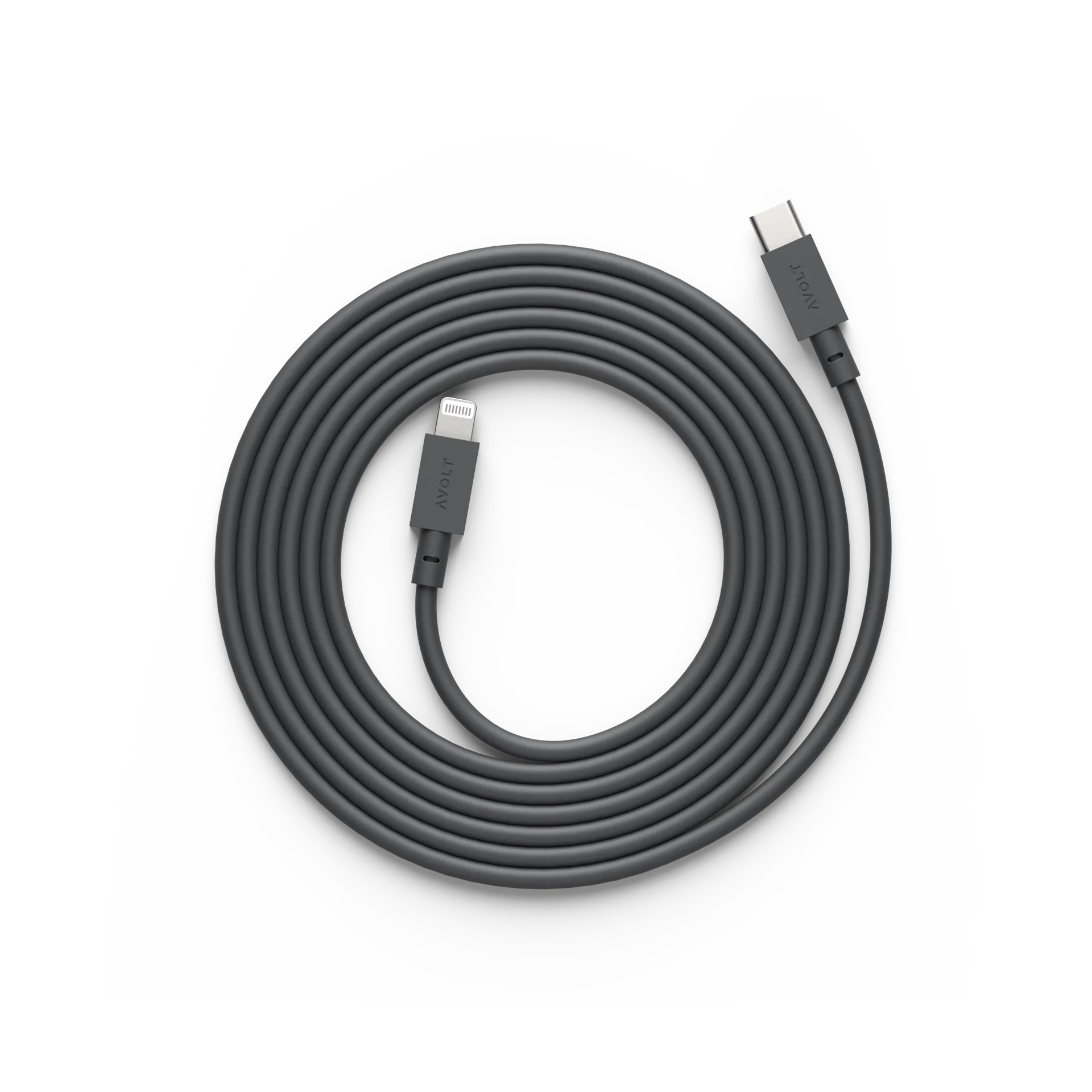 Cable 1 USB C to Lightning charging cable 2m, Stockholm Black Avolt