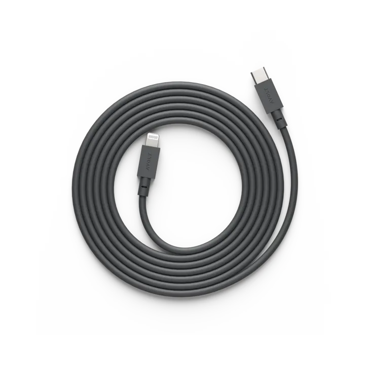 Cable 1 USB C to Lightning charging cable 2m - Stockholm Black - Avolt