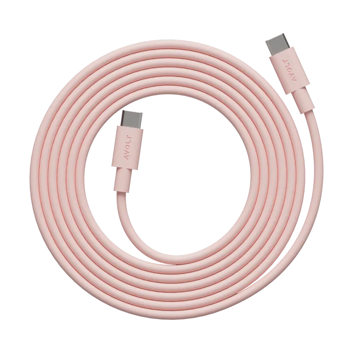 Cable 1 USB-C to USB-C charging cable 2 m - New Pink - Avolt