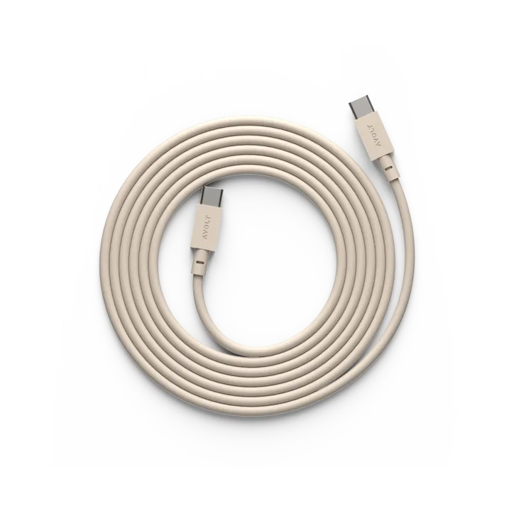 Cable 1 USB-C to USB-C charging cable 2 m - Nomad sand - Avolt