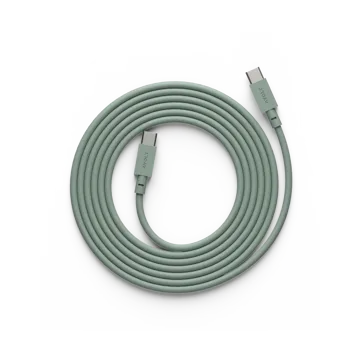 Cable 1 USB-C to USB-C charging cable 2 m - Oak green - Avolt