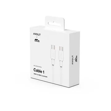 Cable 1 USB-C to USB-C charging cable 2 m - White Martinelli Luce Edition - Avolt