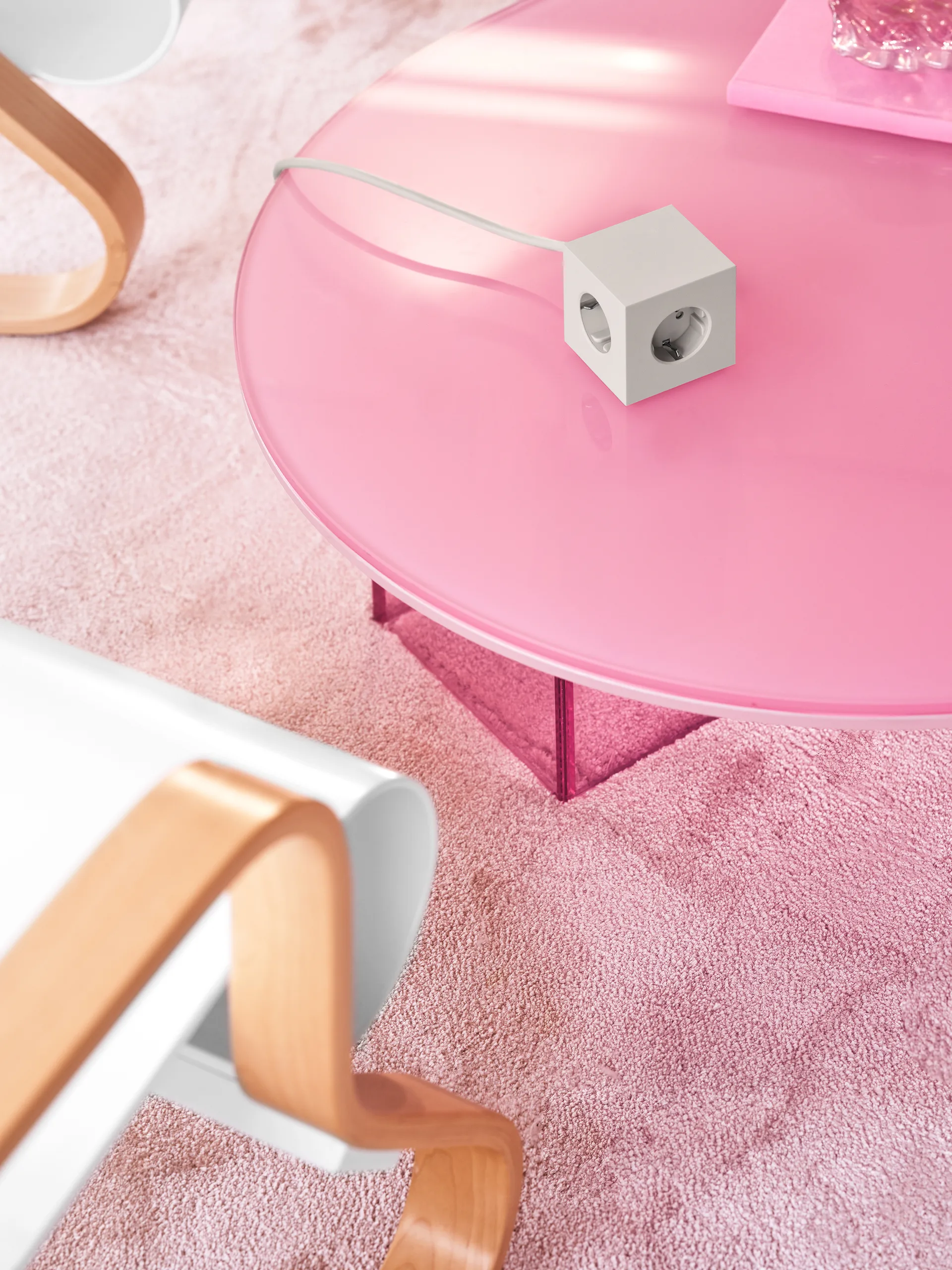 Square 1 power strip USB-C 30W 3 m, Gotland Gray Avolt