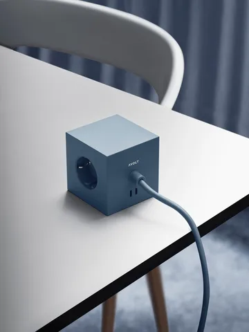 Square 1 power strip USB-C 30W 3 m - Shark Blue - Avolt