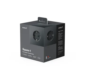 Square 1 power strip USB-C 30W 3 m - Stockholm Black - Avolt