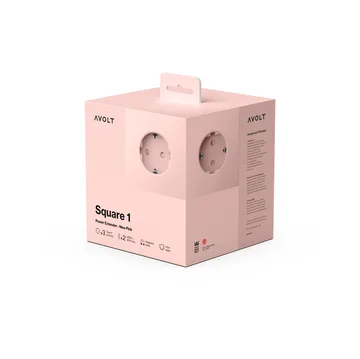 Square 1 socket USB-C 30W 1.8 m - New Pink - Avolt