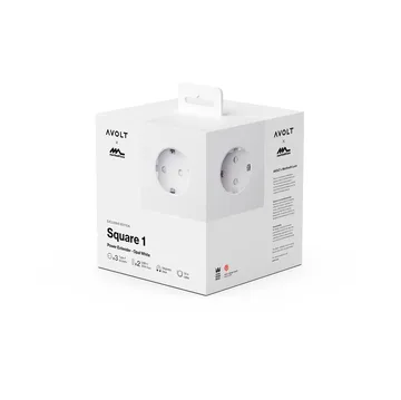 Square 1 socket USB-C 30W 1.8 m - White Martinelli Luce edition - Avolt