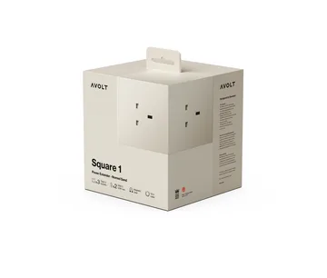 Square 1 UK power strip USB-C 30W 1.8 m - Nomad Sand - Avolt