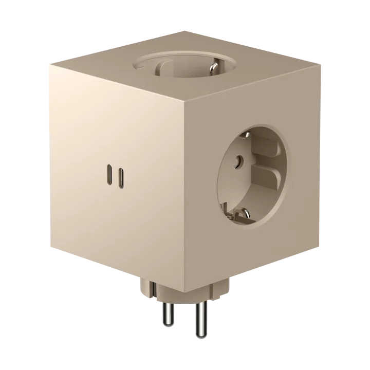 Square 2 outlet - Beige - Avolt