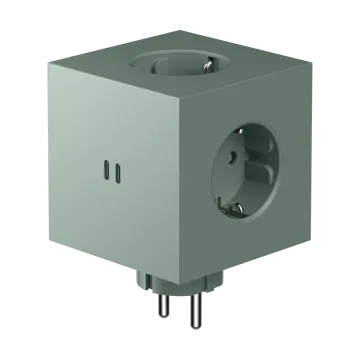 Square 2 outlet - Oak Green - Avolt