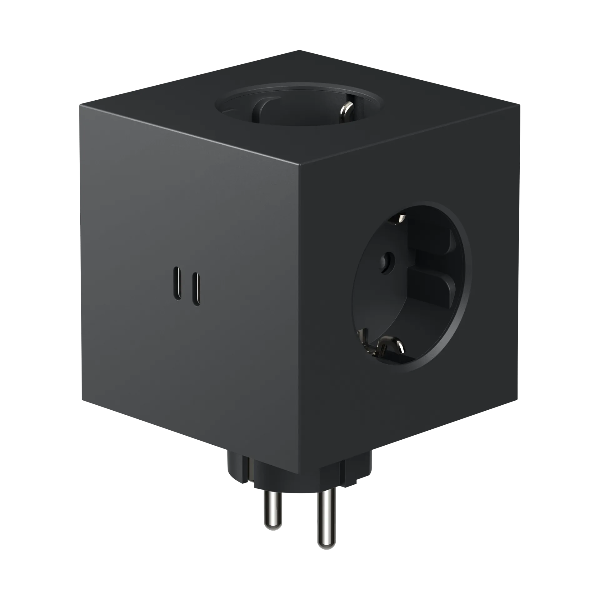 Square 2 outlet, Stockholm Black Avolt