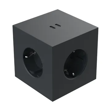 Square 2 outlet - Stockholm Black - Avolt