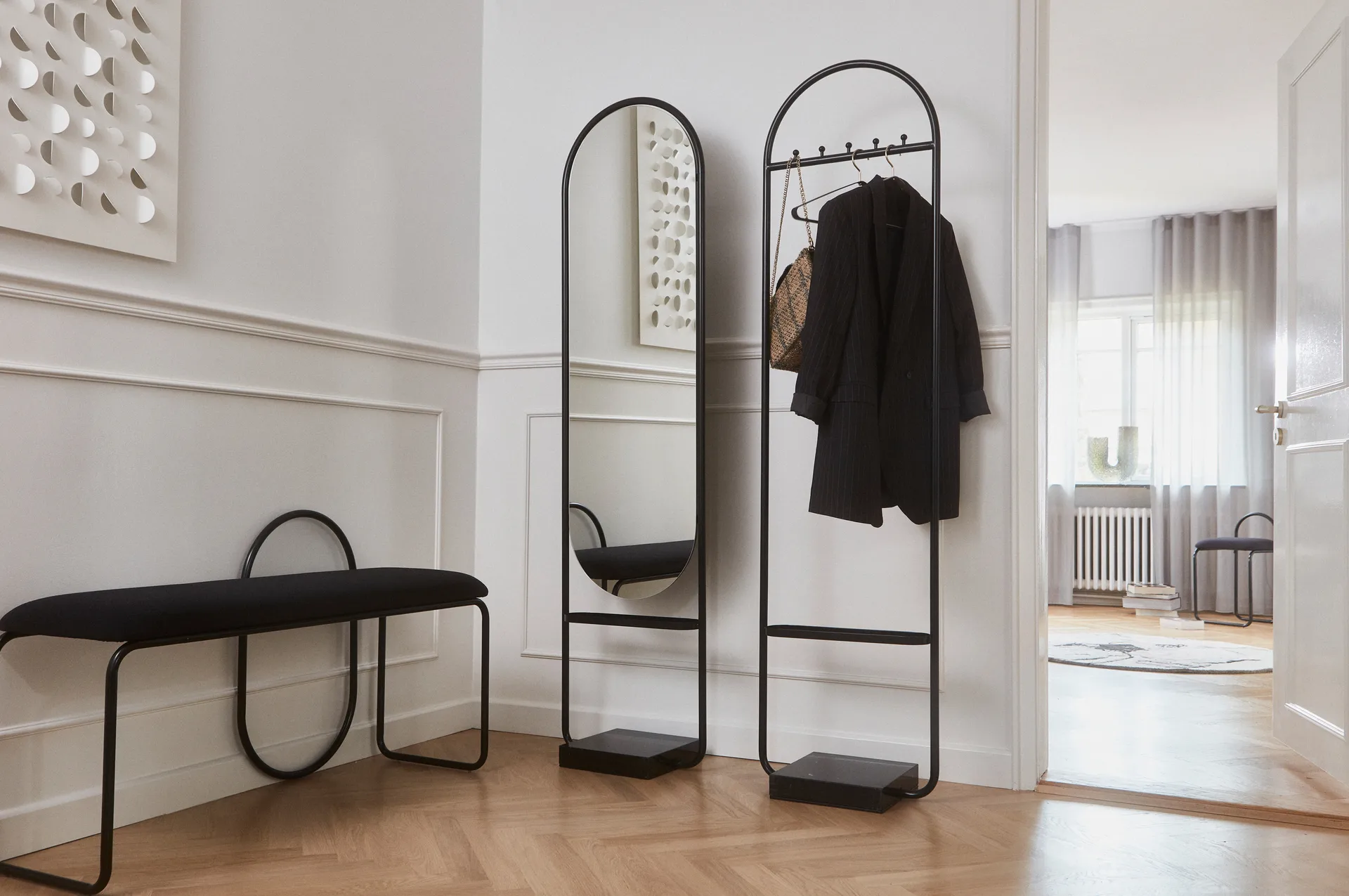 Angui bench bouclé, Anthracite AYTM