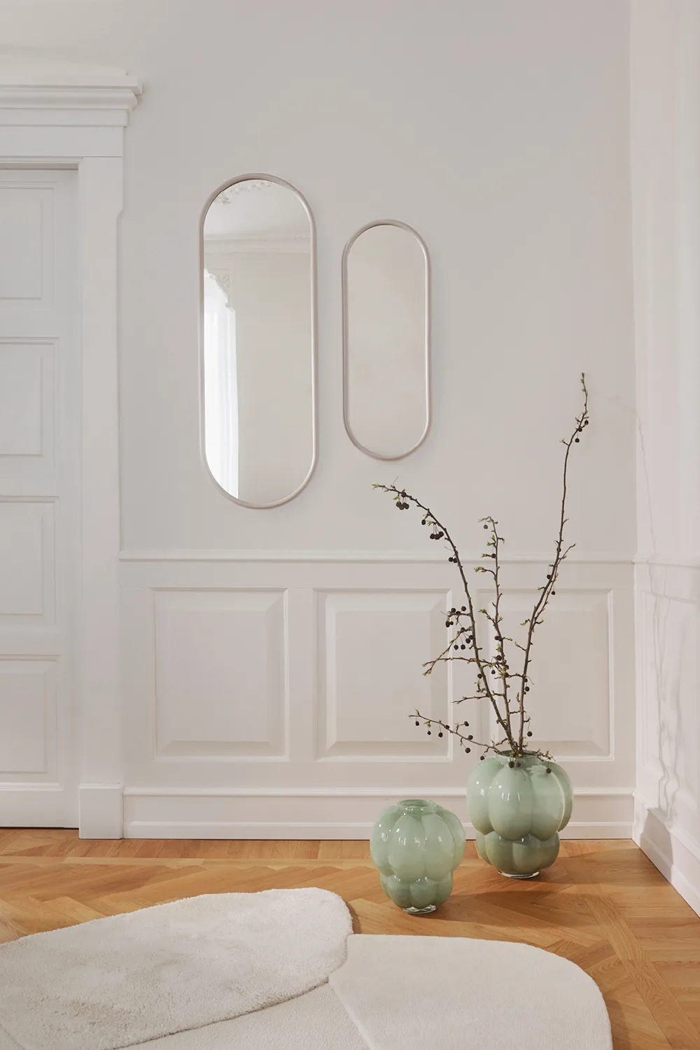 Angui mirror oval 108 cm, Taupe AYTM