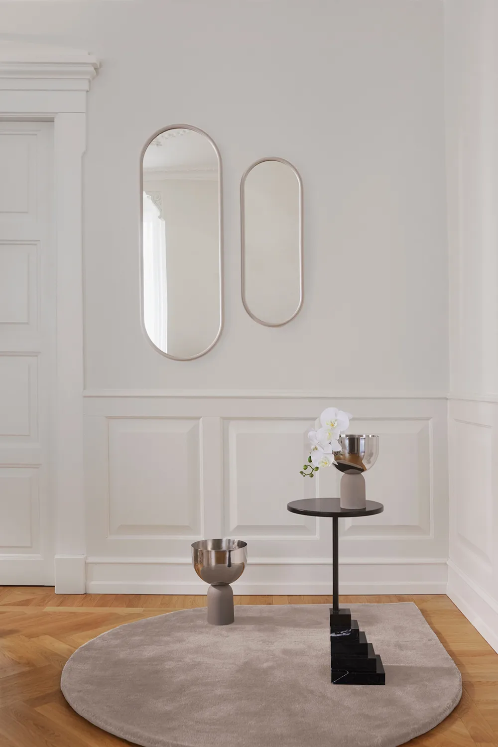 Angui mirror oval 108 cm, Taupe AYTM