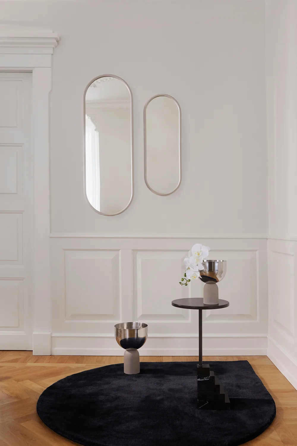 Angui mirror oval 78 cm, Taupe AYTM