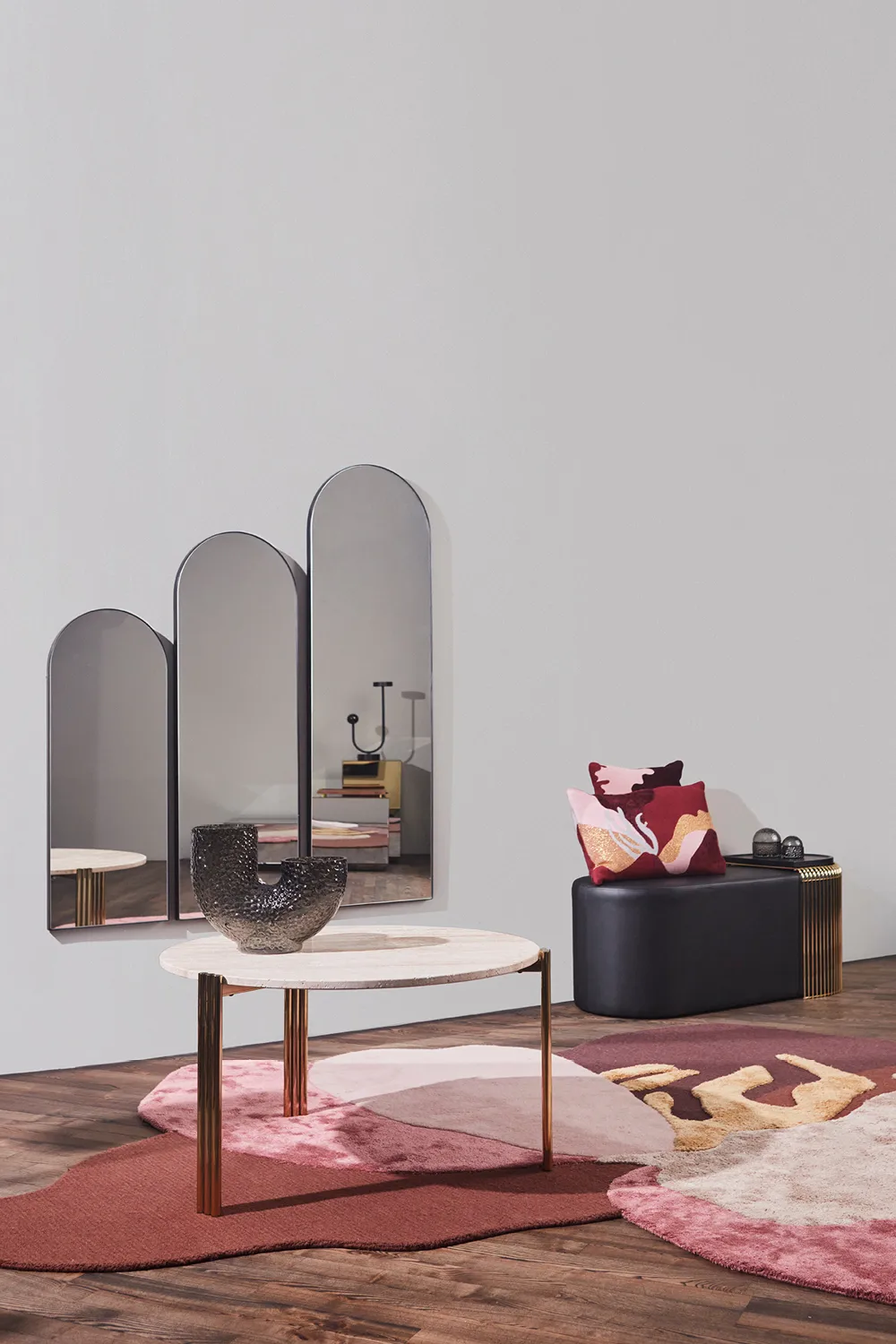 Arcus mirror 115 cm, Black AYTM