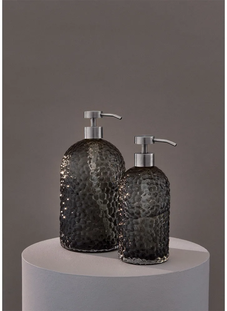 Arura soap dispenser 16 cm, Black-silver AYTM